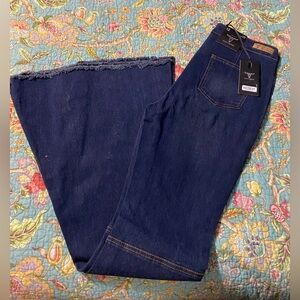 Lucky & Blessed Dark Blue Flare Jeans